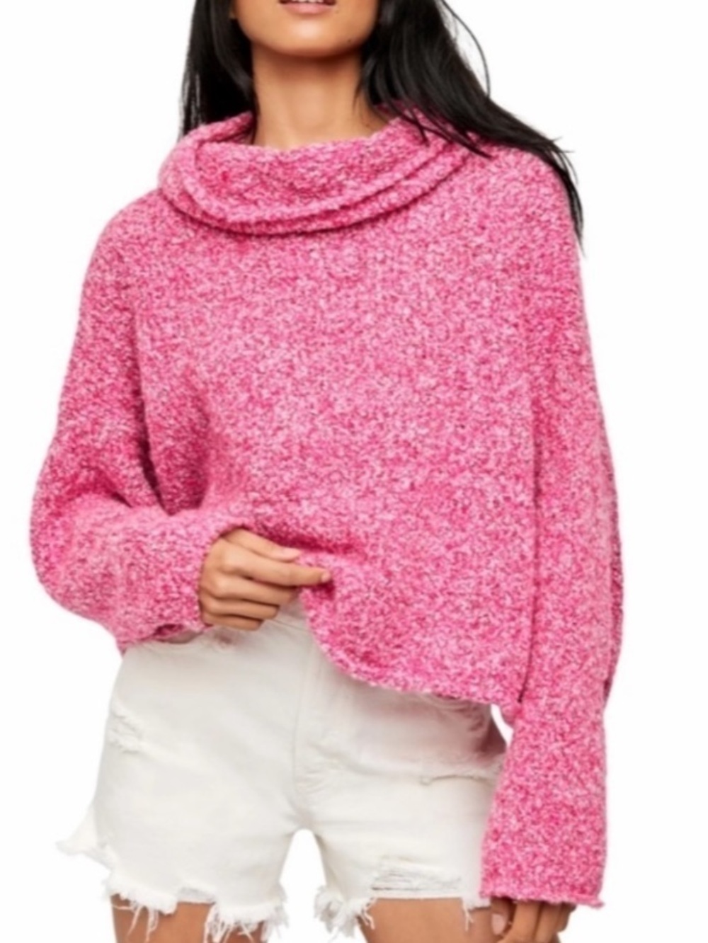 Free People BFF
Cowl Neck Sweater
Prickly Pear Bright Pink